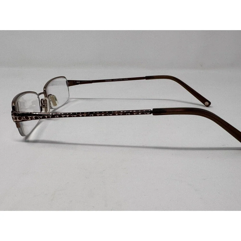 Coach Moira 1010 Eyeglass Frames Only 50-16-135 Metallic Half Rim Authentic